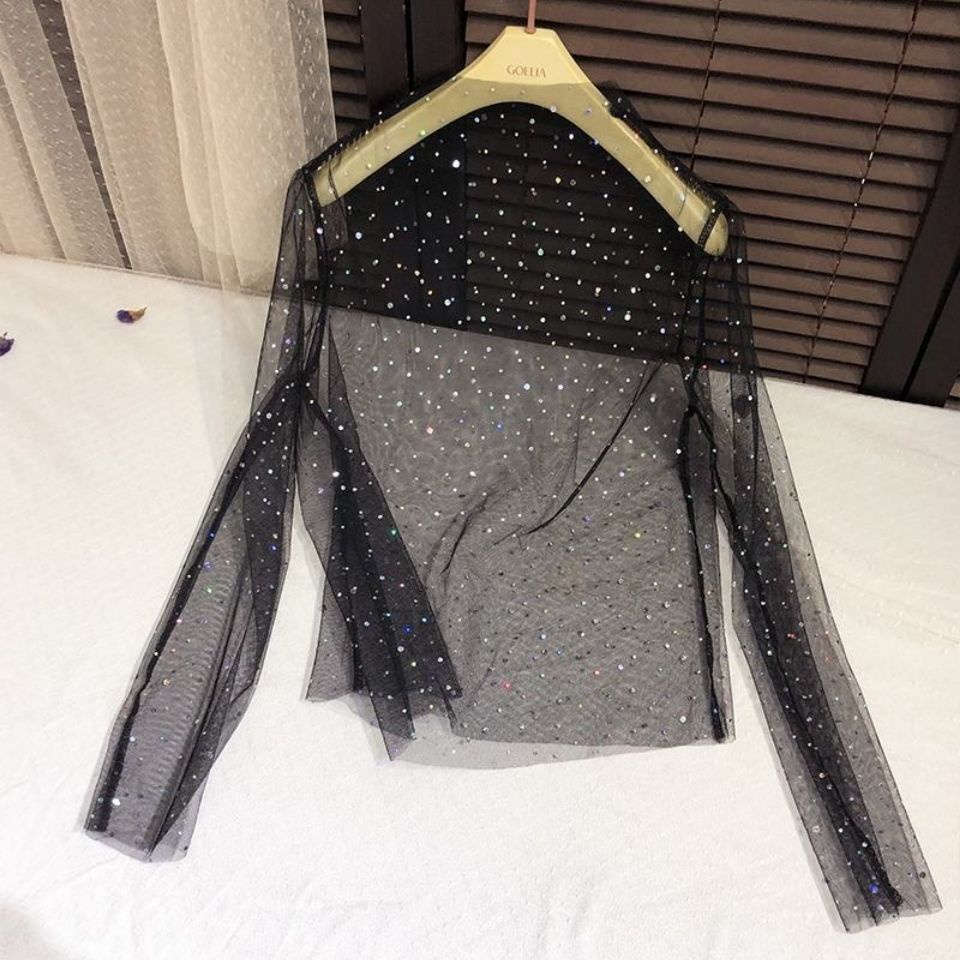 Áo Lưới Dài Tay Xuyên Thấu Gợi Cảm Thời Trang Mới 2022 Cho Nữ