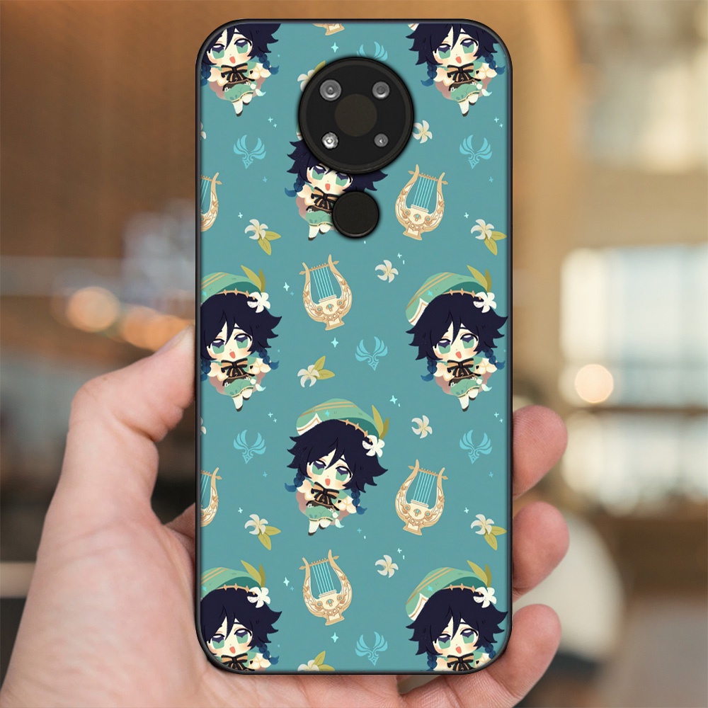 Ốp lưng Nokia 3.4 viền đen in hình Venti Genshin Impact