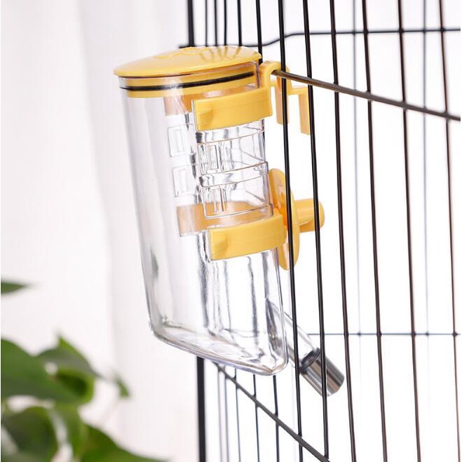 Bình nước treo chuồng tự động cho chó mèo 350 ml chất liệu nhựa cao cấp