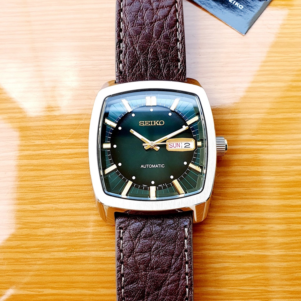 Đồng hồ nam SEIKO Recraft Automatic SNKP27 - Mặt vuông xanh lam độc đáo