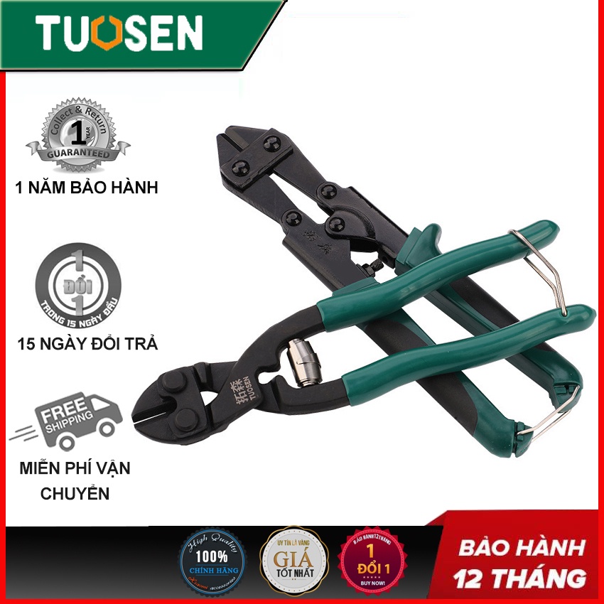 Kềm cắt cáp, kìm cắt dây thép, kéo cắt thép 8inch TUOSEN / Tuo Sen (Mẫu 1 và 2)