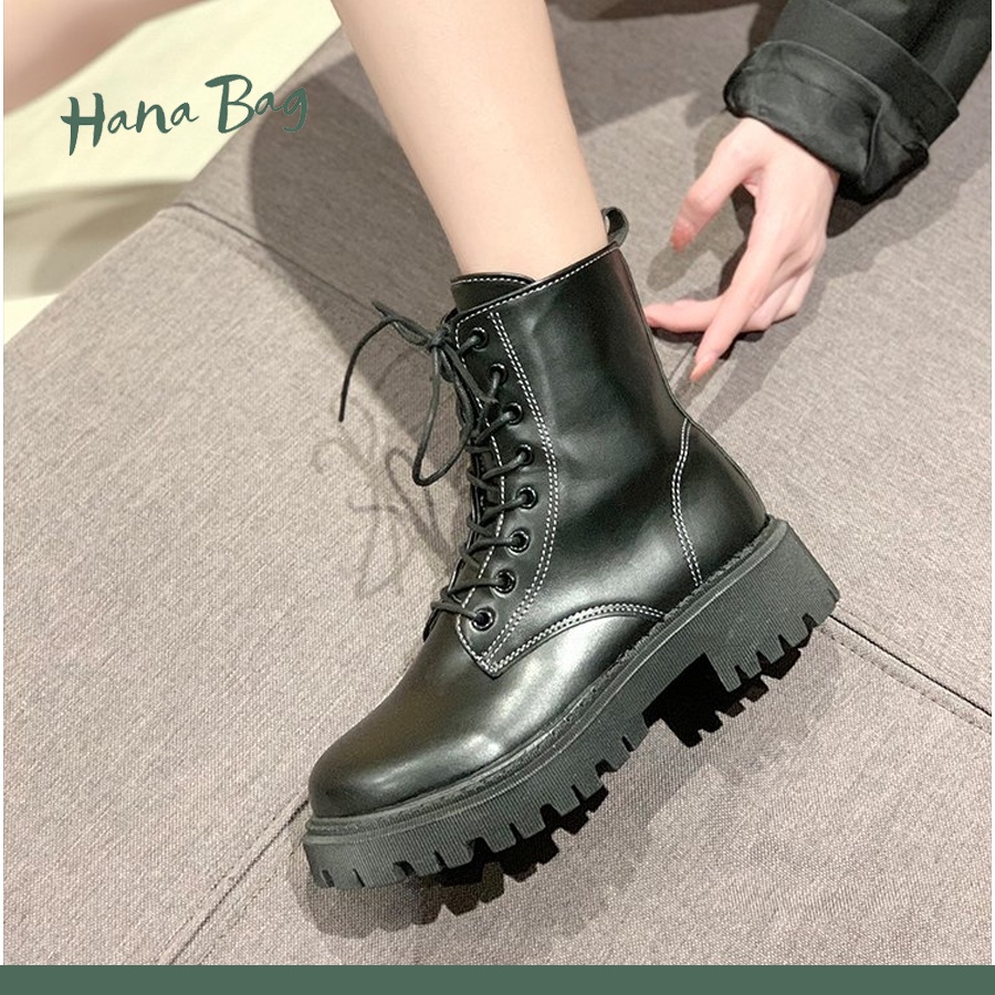 Giày bốt cao cổ có khóa bên hàng Quảng Châu loại 1 đế cao 3cm | BigBuy360 - bigbuy360.vn