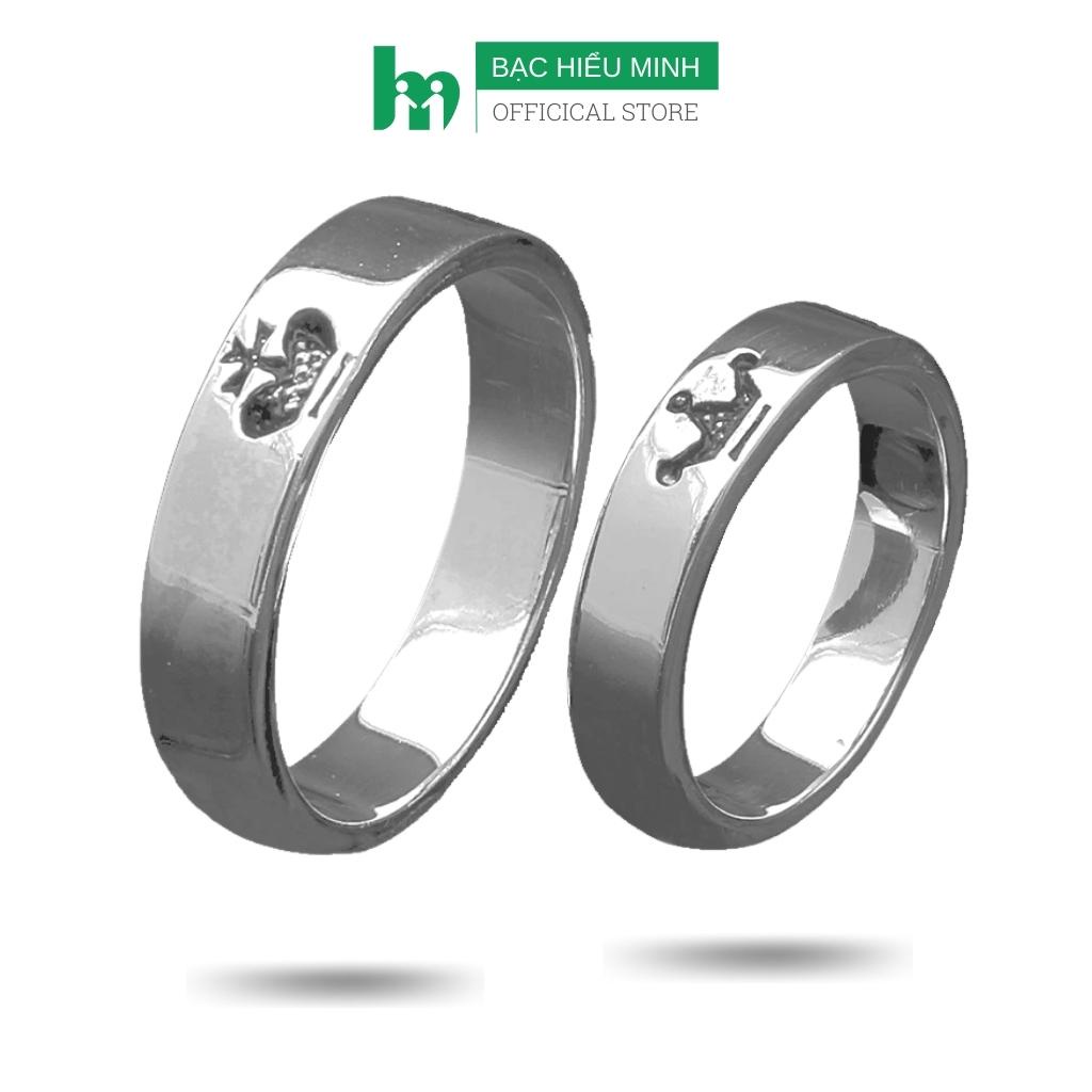 Nhẫn Đôi Bạc Vua Và Nữ Hoàng - BẠC HIỂU MINH NC468