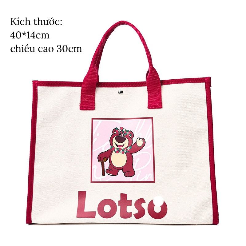 Túi xách nữ losto cầm tay bản to không kèm móc khóa màu hồng cute jumito