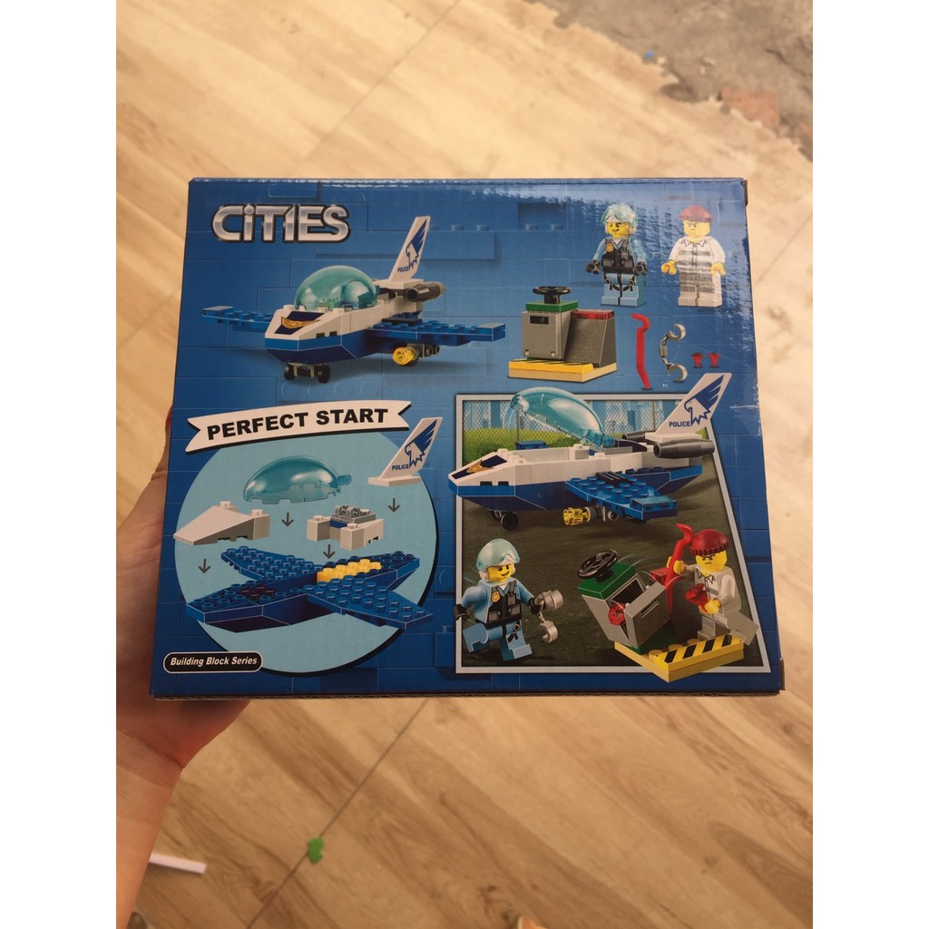 Đồ chơi Lắp ghép Mô hình Lari máy bay cảnh sát