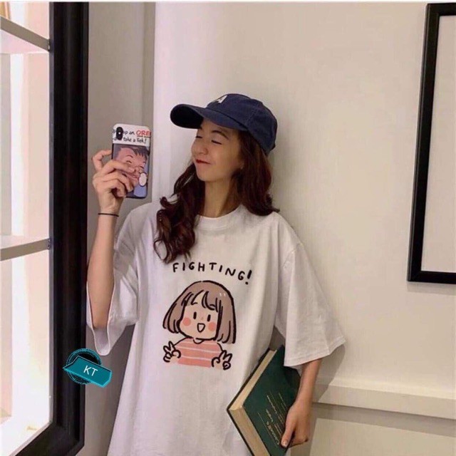 [FREESHIP ĐƠN TỪ 50K] Áo phông cô gái Fighting cá tính KTH0919