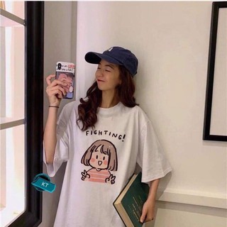 [FREESHIP ĐƠN TỪ 50K] Áo phông cô gái Fighting cá tính KTH0919