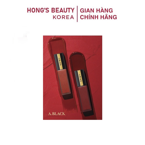 Thẻ test son A BLACK 4 màu siêu lì, mềm mịn như nhung - HONG'S BEAUTY