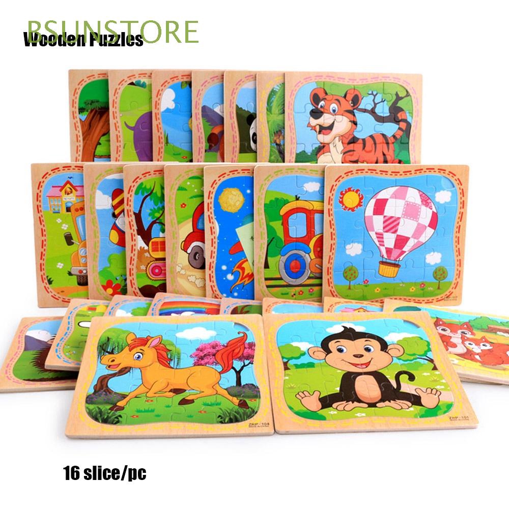16 slice/pc Christmas Gift Children Baby Educational Kids Toy Hot Sale Intelligence 3D Puzzle Jigsaw