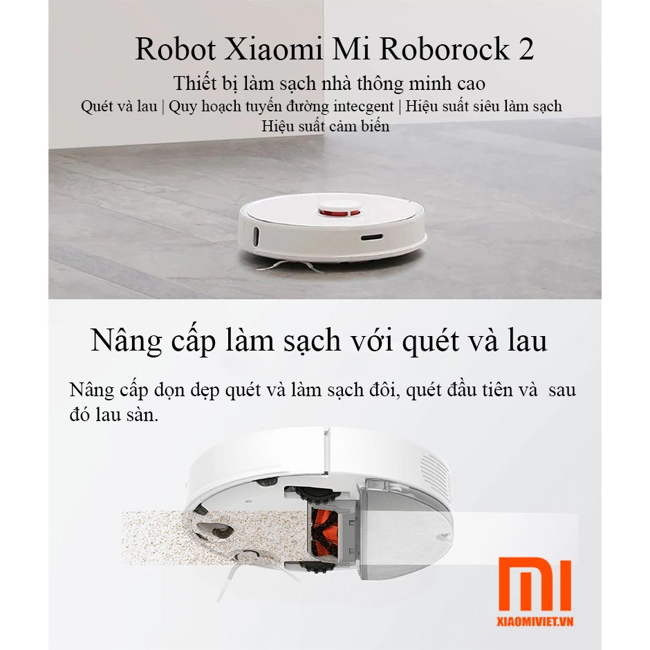 Robot hút bụi lau nhà Xiaomi Roborock Gen 2 S50