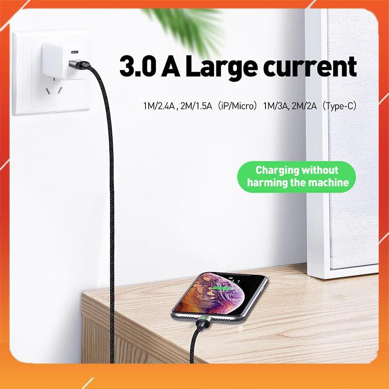Dây cáp sạc nhanh từ tính cổng Type-C dài 200CM hiệu Baseus Zinc Magnetic Cable Series 2 - Hàng chính hãng