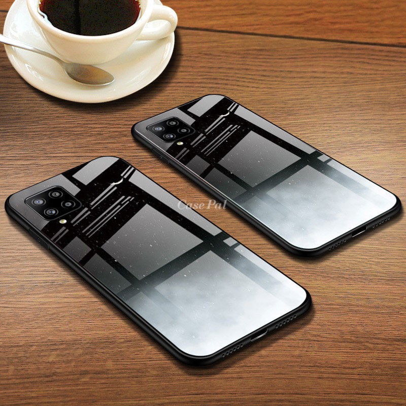 Ốp Lưng Tích Hợp Kính Cường Lực Họa Tiết Bầu Trời Sao Cho Samsung Galaxy A12 | BigBuy360 - bigbuy360.vn