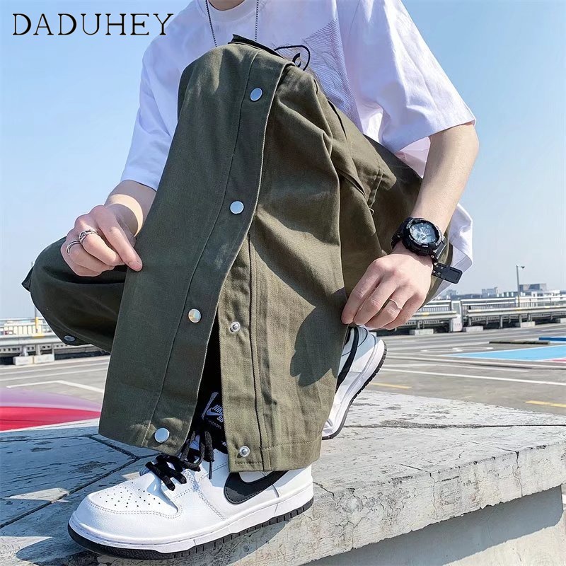 Daduhey Quần Dài Dáng Rộng Phong Cách Retro Nhật Bản Thời Trang 2022 Dành Cho Nam Giới