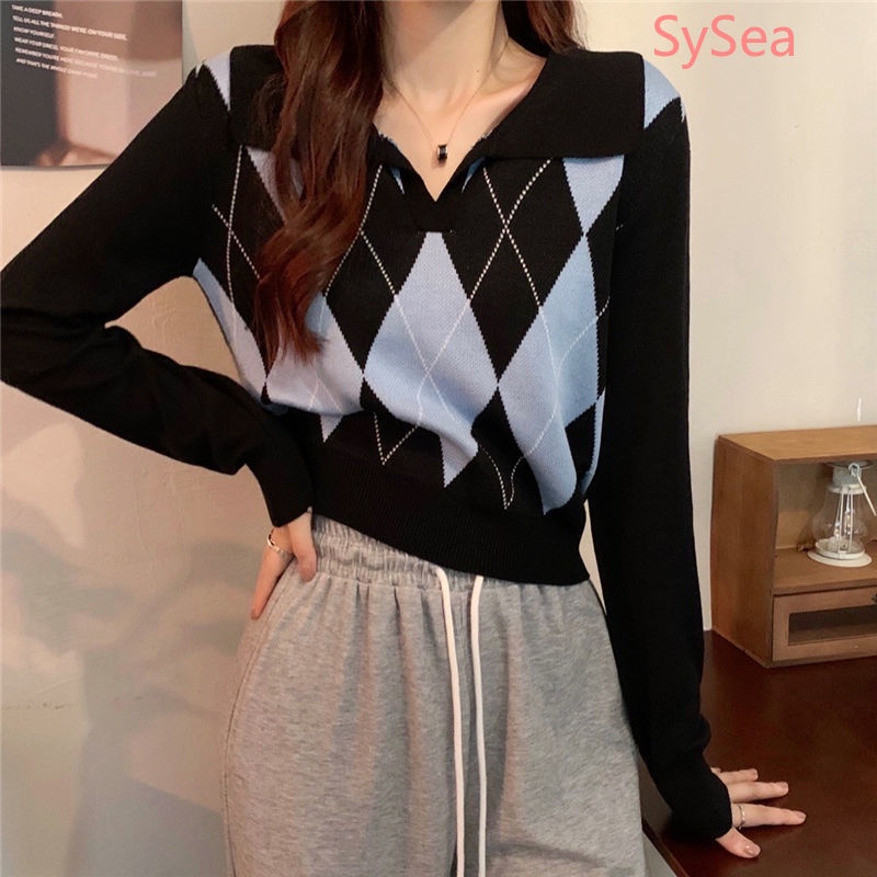 Áo Sweater Tay Dài Cổ Chữ V Thời Trang Mùa Thu Cho Nữ