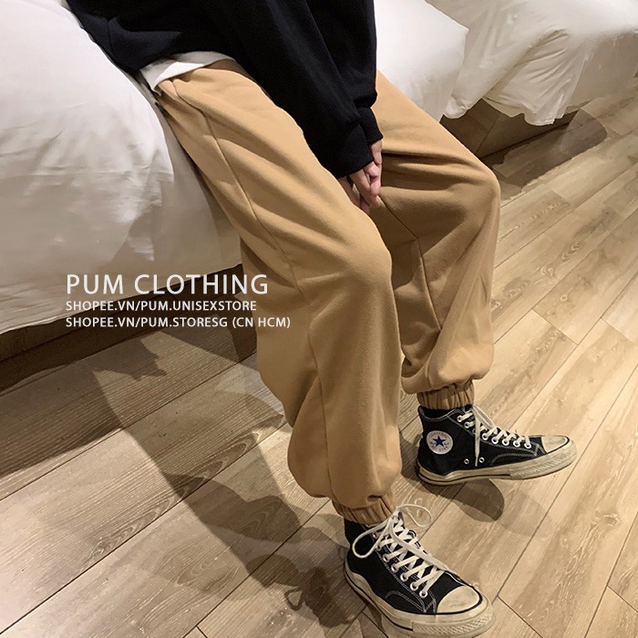 Quần Jogger Nữ Dài Ống Rộng Có Bo Simple Ulzzang 5 màu Unisex