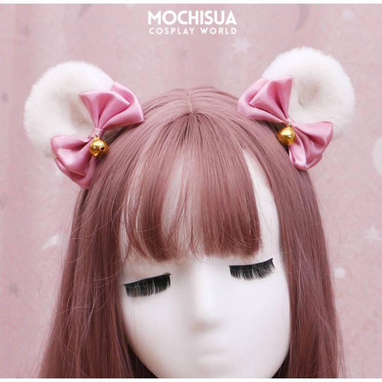 [CÓ SẴN] Tai Gấu Gắn Nơ Dạng Kẹp Dễ Thương Lolita Kawaii