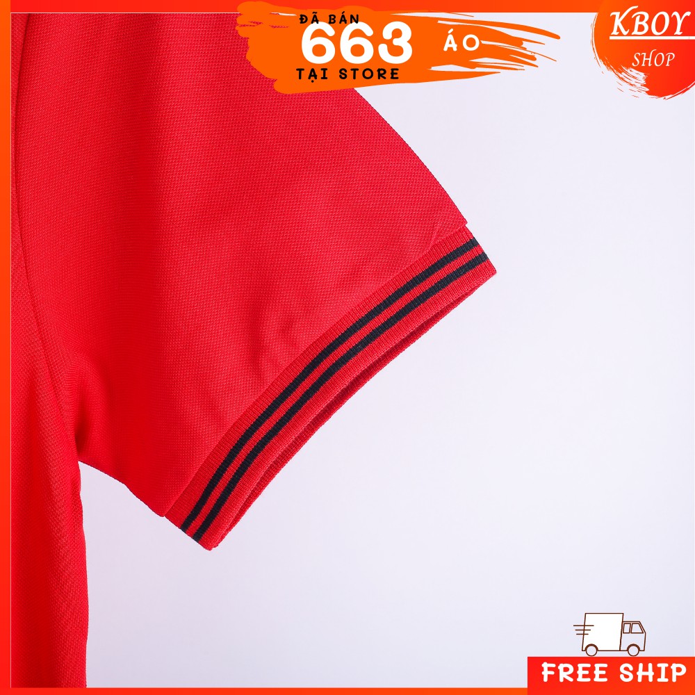 Áo thun/phông nam Cổ bẻ - 3 màu Xanh đỏ đen - Mềm mịn,thoáng mát,thấm hút co giãn tốt,không xù,bền màu -EA810 | BigBuy360 - bigbuy360.vn