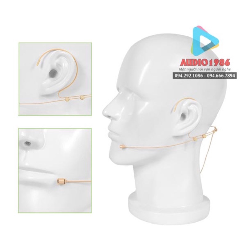 Micro hạt gạo có dây, mic màu da gài tai cho máy trợ giảng