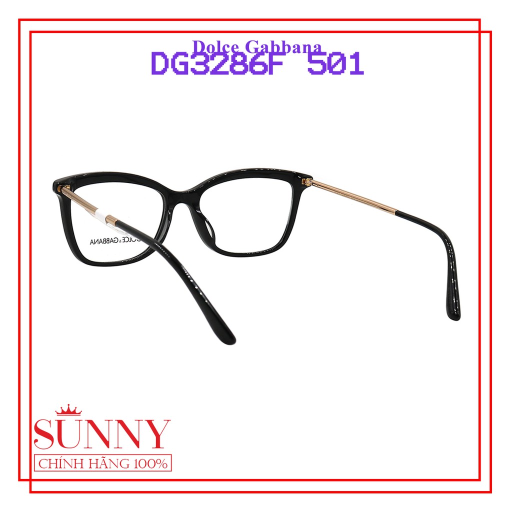 Gọng kính nam nữ chính hãng Dolce &amp; Gabbana DG3286F 501 màu sắc thời trang, thiết kế dễ đeo bảo vệ mắt