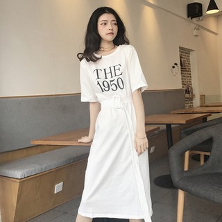 Váy thun dài dáng suông