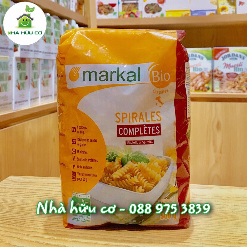 Tổng hợp các loại nui ống/mì ống/nui xoắn/mì xoắn hữu cơ MARKAL - Date: 2024 - Nhà Hữu Cơ