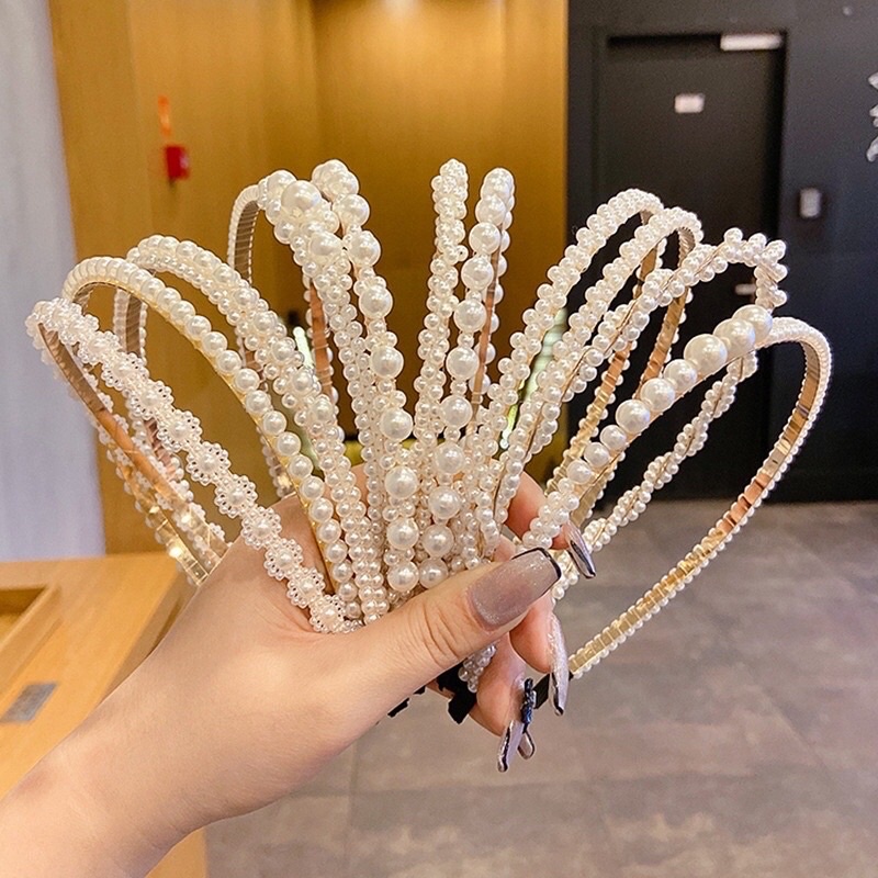 Cài tóc đính ngọc trai nhân tạo nhiều kiểu dáng xinh xắn cho nữ