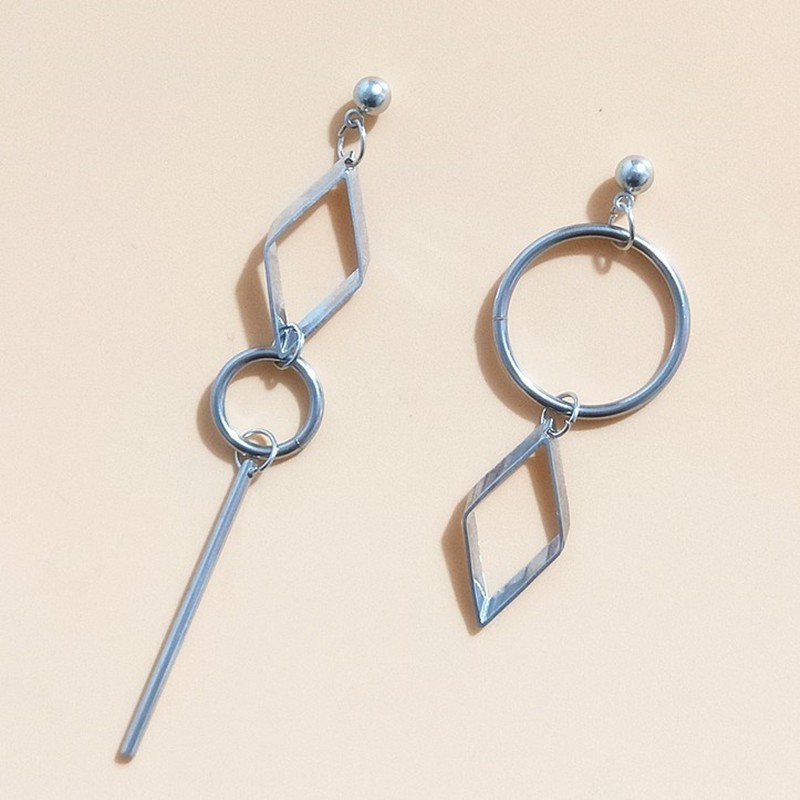 Khuyên Tai bông Tai Titan Bất Đối Xứng Phong Cách Hàn Quốc