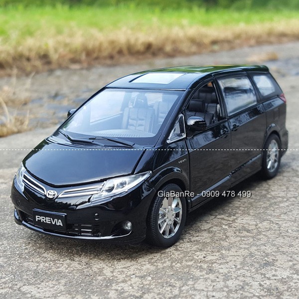 Xe Mô Hình Kim Loại Toyota Previa Tỉ Lệ 1:32 - Đen - 9867.2