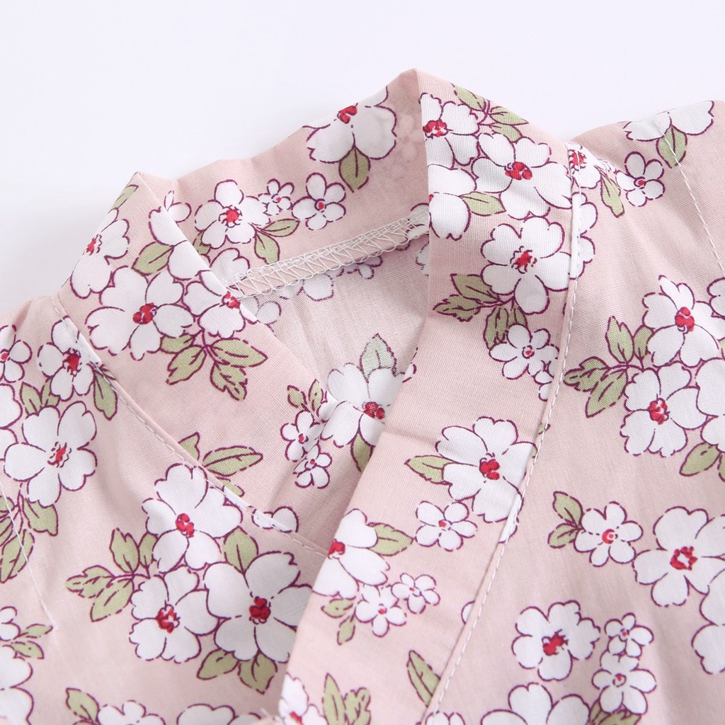 Bộ Đồ Ngủ kimono Tay Ngắn Dễ Thương Cho Bé Sơ Sinh 0847