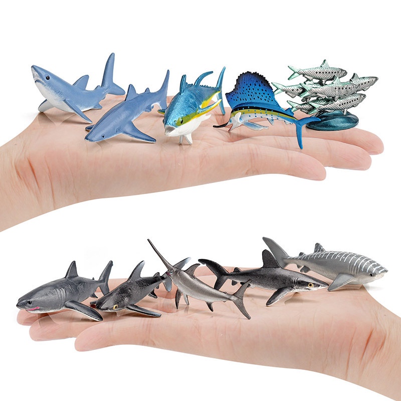 Mô Hình Cá Mập / Cá Mập / Cá Mập / Cá Mập Xanh Dương Mini Bằng Lụa Tuyệt Vời Mới Cho Trẻ Em