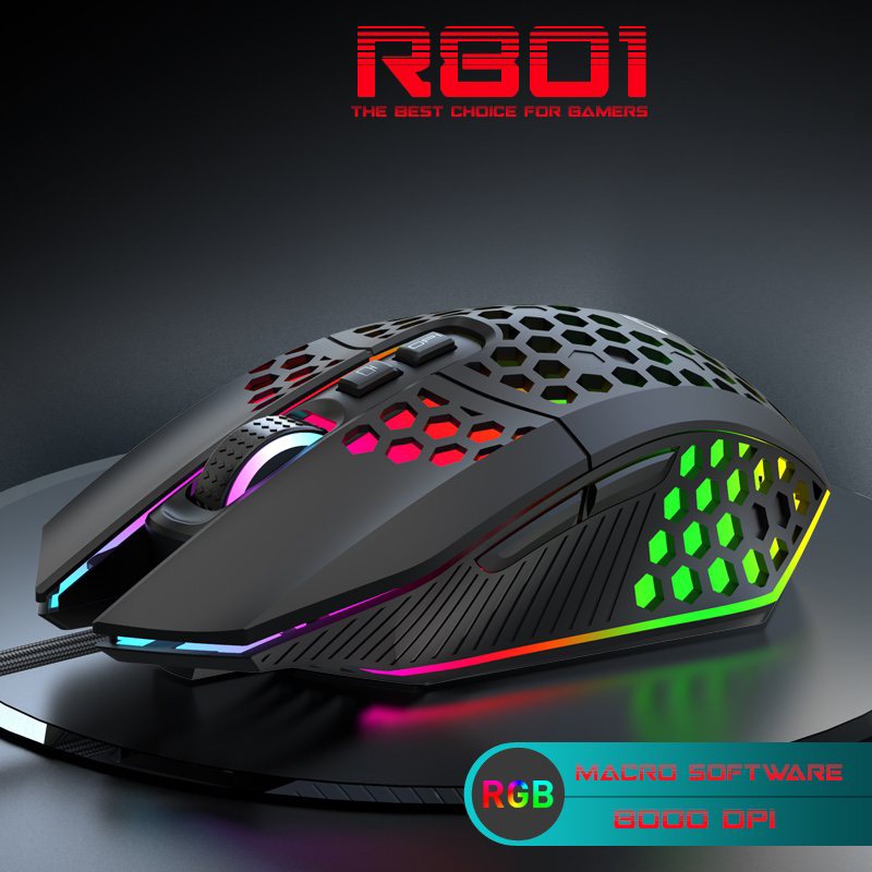 Chuột Mouse RAINBOW-GEAR R801 USB Led RGB Gaming Cao cấp. VI TÍNH QUỐC DUY