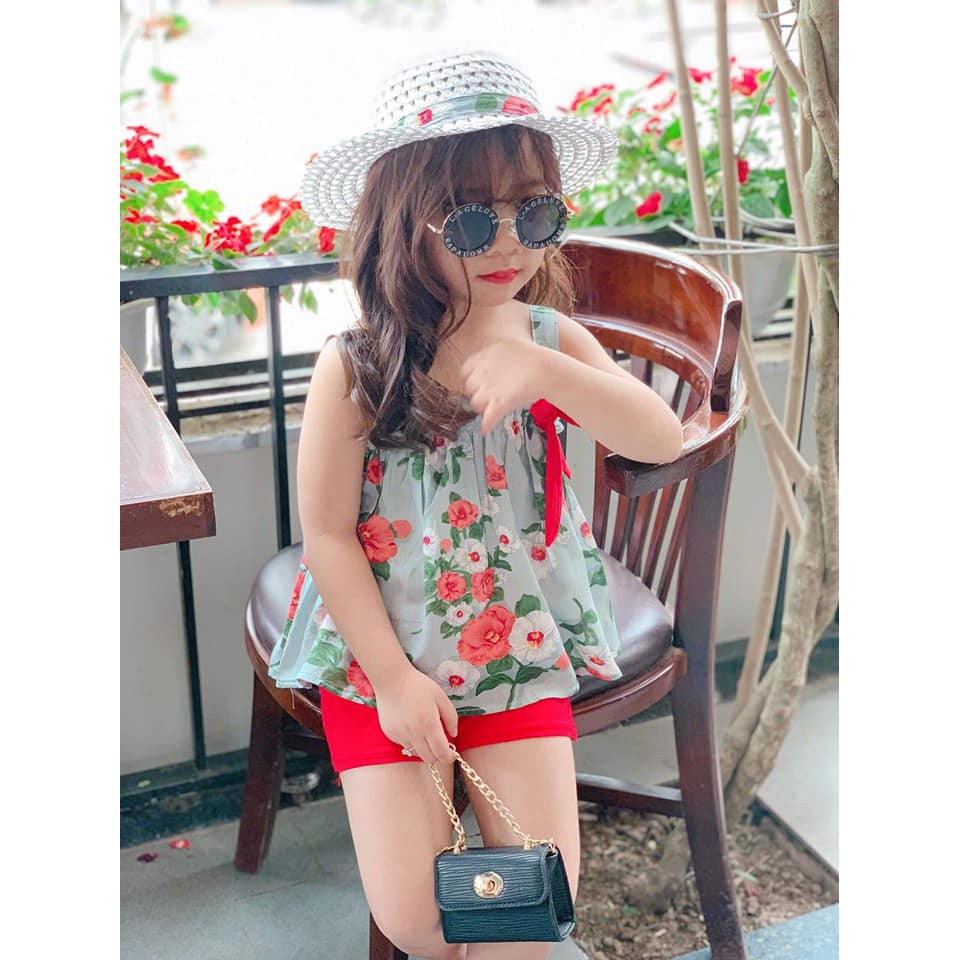Bộ 2 dây tơ đũi TẶNG MŨ siêu đáng yêu cho bé gái - BTM