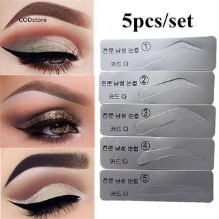 [Hàng mới về] Bộ 5 cái khuôn kẻ lông mày trang điểm làm đẹp cho nữ