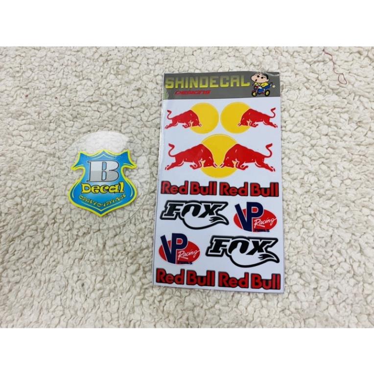 Tem logo sticker redbull dán trang trí xe máy