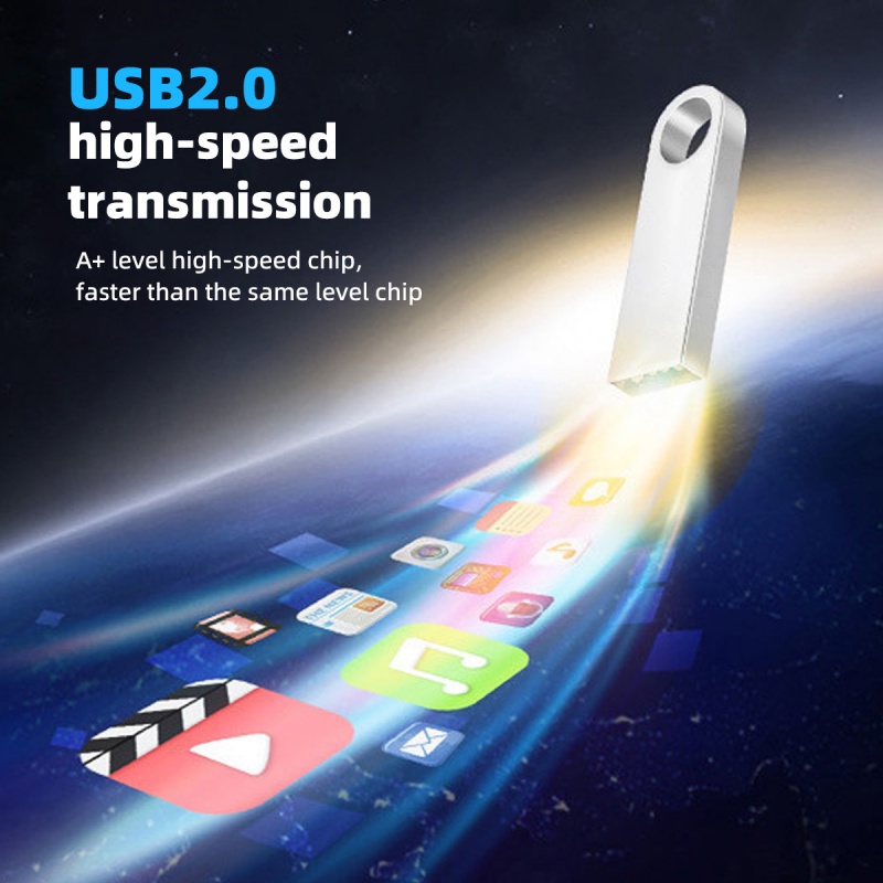 USB tốc độ cao 2.0 FONKEN kim loại 32GB/ 16GB/ 64GB chống thấm nước tiện dụng