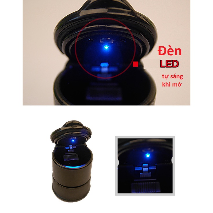 Cốc gạt tàn thuốc lá có đèn led xe hơi ô tô