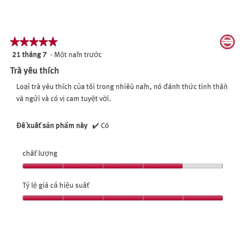 Trà Xanh Cam Gừng King's Crown của Đức