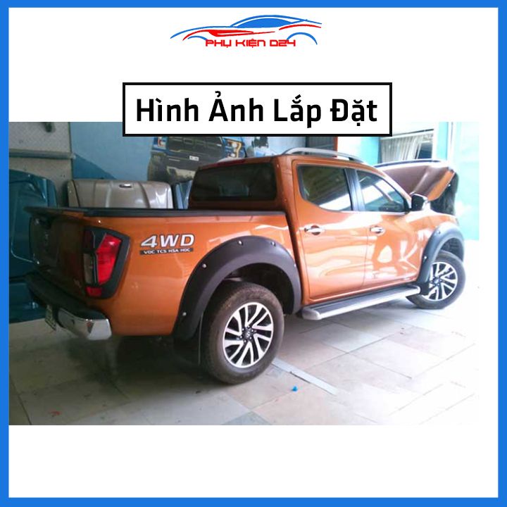 Bộ ốp cua lốp xe ô tô Navara 2015-2016-2017-2018-2019-2020 loại đinh trang trí bảo vệ lốp xe