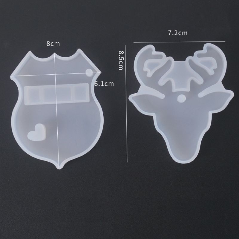 Set 5 Khuôn Làm Móc Khóa / Đồ Trang Sức Hình Hươu Xinh Xắn