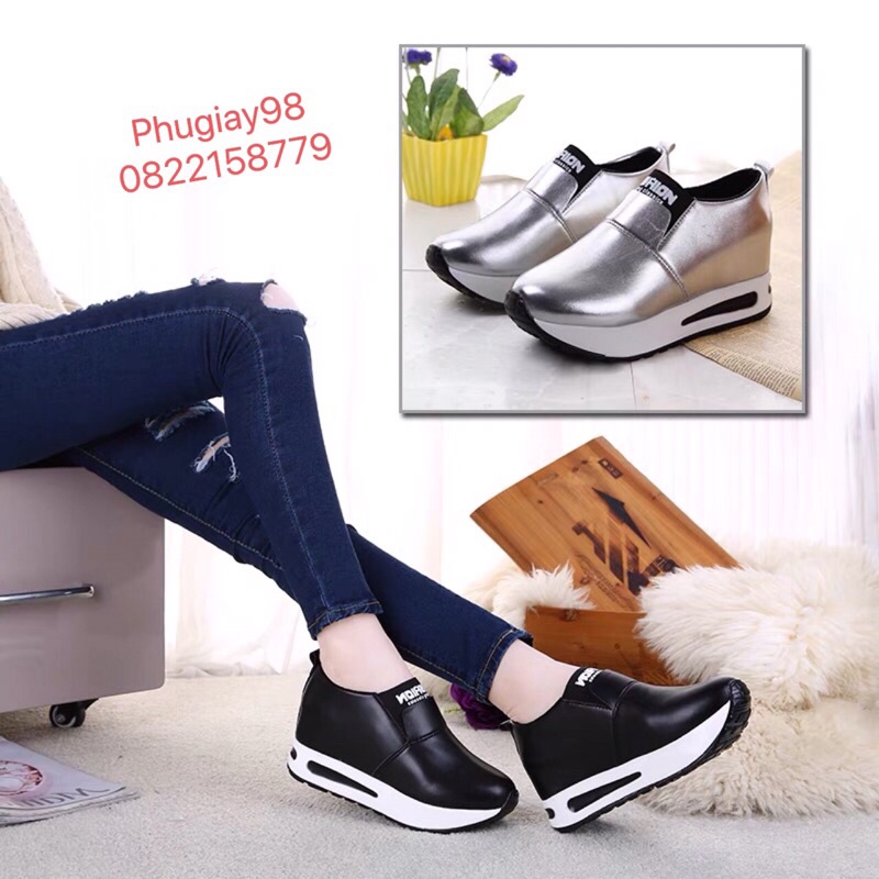 Giầy Thể thao đế độn nâng chiều Cao 6 Cm siêu nhẹ và êm hàng nhập chuẩn cao cấp (Hàng ORDER)