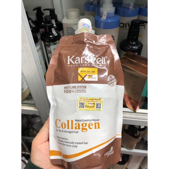 Dầu hấp tóc siêu mềm mượt Karesell collagen 500ml