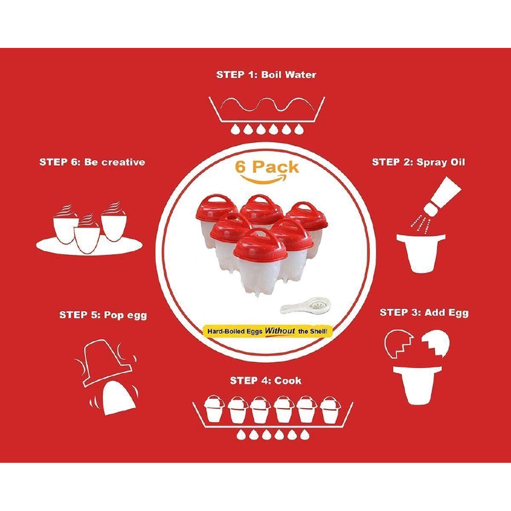 1 Khuôn Silicon Hấp Trứng Chống Dính