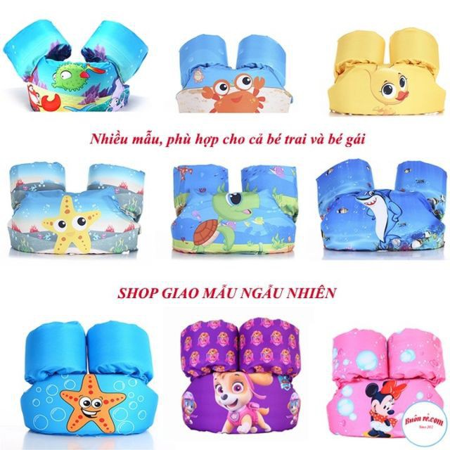 Áo Phao bơi liền thân gồm phao tay và nâng đỡ ngực cho bé