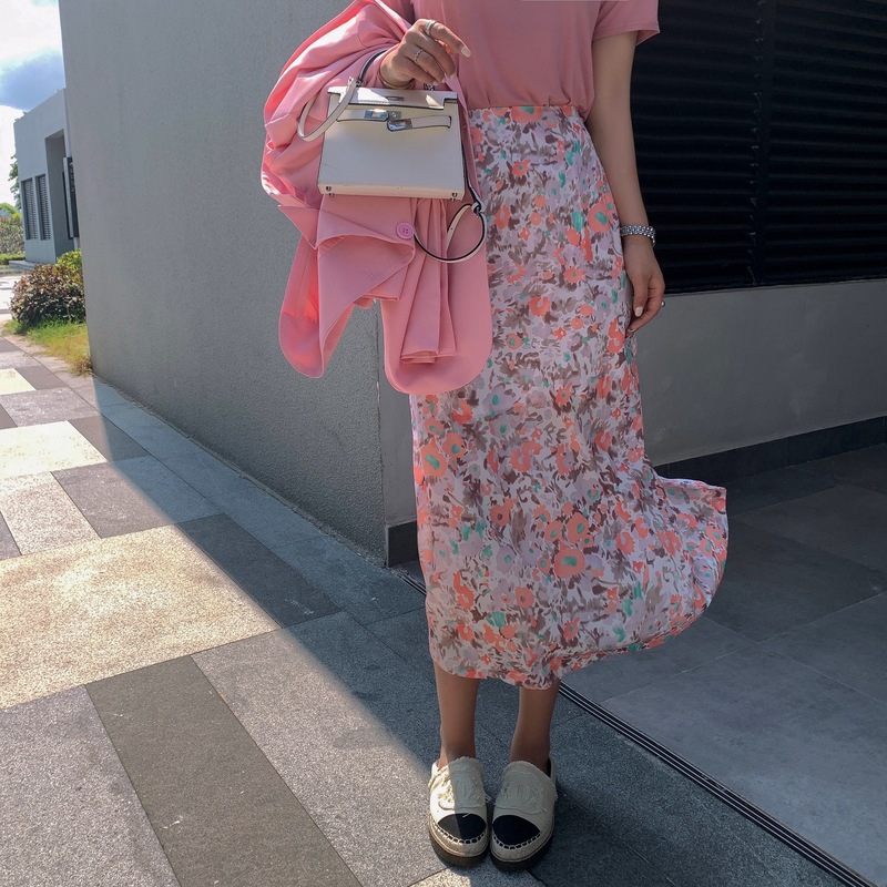 Chân Váy Voan Dài Lưng Cao In Hoa Kiểu Pháp Ngọt Ngào Cho Nữ | BigBuy360 - bigbuy360.vn