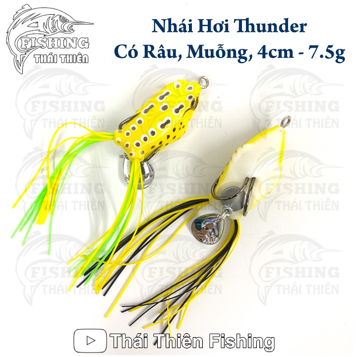 Mồi Giả Câu Cá Lóc Thunder Có Râu, Thìa Dài 4cm Nặng 7.5g Mẫu Mới Nhiều Màu Siêu Nhạy