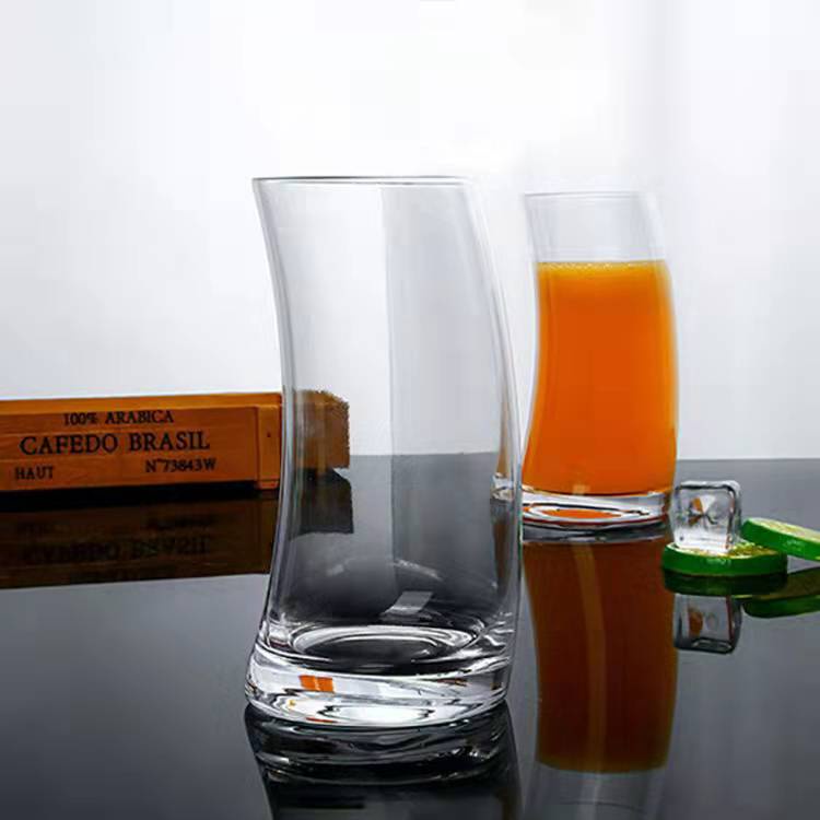 Ly Thủy Tinh Dáng Cong Độc Đáo Chịu Nhiệt 500ml, Ly Thủy Tinh Pha Sinh Tố Cafe