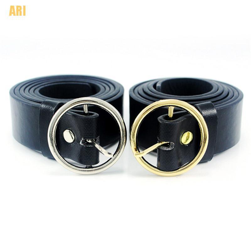 Thắt Lưng Da Mặt Tròn Thời Trang Cho Nữ
