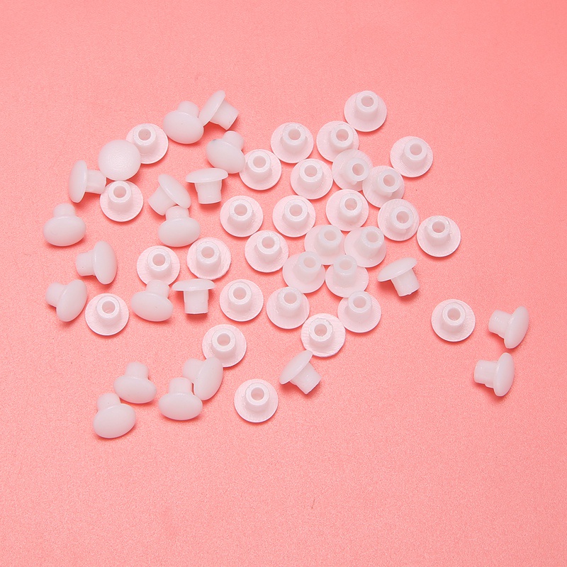 Nắp hình tròn bằng nhựa Nắp vặn Nắp trắng 50 chiếc cho lỗ Dia 5mm