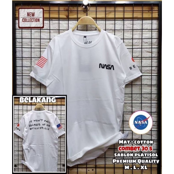 Áo Thun Tay Ngắn In Chữ NASA Chính Hãng Thời Trang Cho Nam Và Nữ