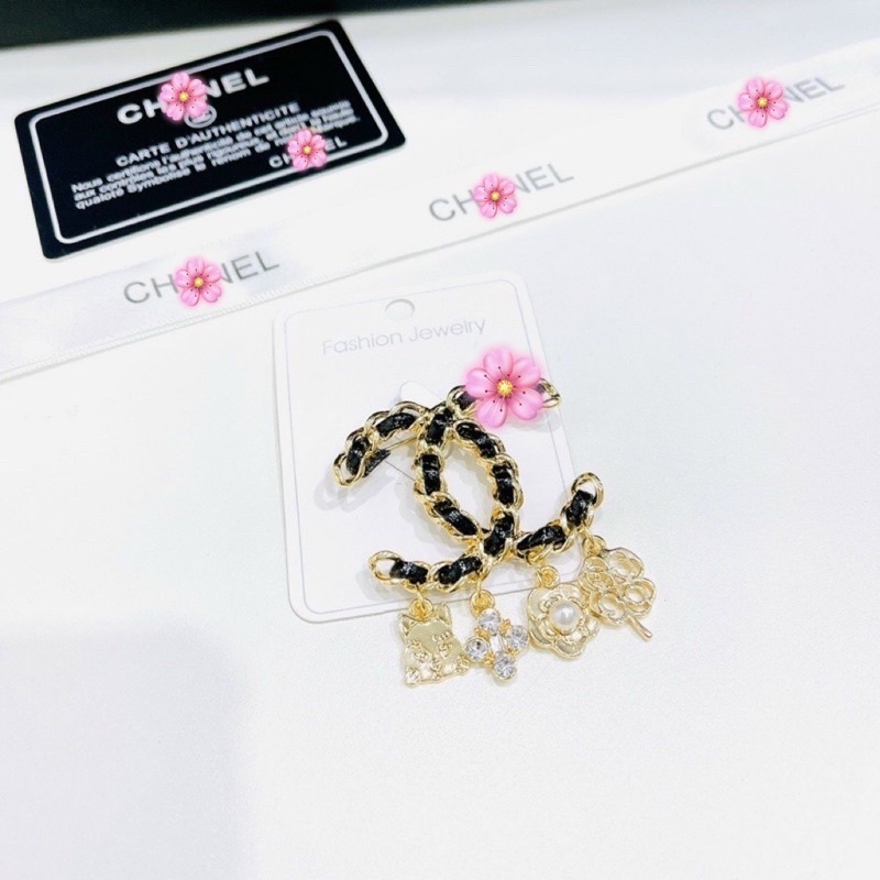 Tang cài áo đính đá cài áo yls nơ dior hoa mai đính đá cao câp phụ kiện trang sức Hari korea accessories